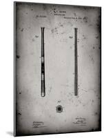 PP539-Faded Grey Antique Baseball Bat 1885 Patent Poster-Cole Borders-Mounted Giclee Print