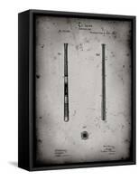 PP539-Faded Grey Antique Baseball Bat 1885 Patent Poster-Cole Borders-Framed Stretched Canvas