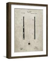 PP539-Sandstone Antique Baseball Bat 1885 Patent Poster-Cole Borders-Framed Giclee Print