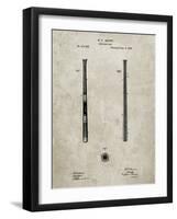 PP539-Sandstone Antique Baseball Bat 1885 Patent Poster-Cole Borders-Framed Giclee Print