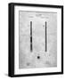 PP539-Slate Antique Baseball Bat 1885 Patent Poster-Cole Borders-Framed Giclee Print