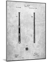 PP539-Slate Antique Baseball Bat 1885 Patent Poster-Cole Borders-Mounted Giclee Print