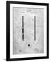 PP539-Slate Antique Baseball Bat 1885 Patent Poster-Cole Borders-Framed Giclee Print