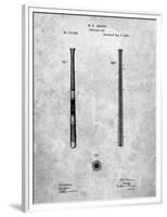 PP539-Slate Antique Baseball Bat 1885 Patent Poster-Cole Borders-Framed Premium Giclee Print