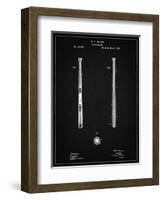 PP539-Vintage Black Antique Baseball Bat 1885 Patent Poster-Cole Borders-Framed Giclee Print