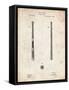 PP539-Vintage Parchment Antique Baseball Bat 1885 Patent Poster-Cole Borders-Framed Stretched Canvas