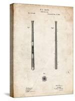 PP539-Vintage Parchment Antique Baseball Bat 1885 Patent Poster-Cole Borders-Stretched Canvas