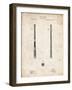 PP539-Vintage Parchment Antique Baseball Bat 1885 Patent Poster-Cole Borders-Framed Giclee Print