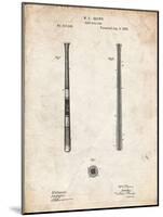 PP539-Vintage Parchment Antique Baseball Bat 1885 Patent Poster-Cole Borders-Mounted Giclee Print