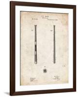 PP539-Vintage Parchment Antique Baseball Bat 1885 Patent Poster-Cole Borders-Framed Giclee Print