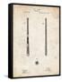 PP539-Vintage Parchment Antique Baseball Bat 1885 Patent Poster-Cole Borders-Framed Stretched Canvas