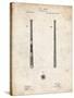 PP539-Vintage Parchment Antique Baseball Bat 1885 Patent Poster-Cole Borders-Stretched Canvas