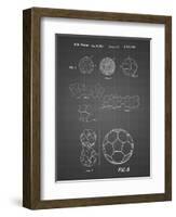 PP54-Black Grid Soccer Ball 1985 Patent Poster-Cole Borders-Framed Giclee Print