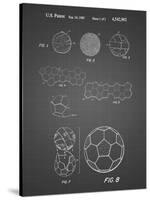 PP54-Black Grid Soccer Ball 1985 Patent Poster-Cole Borders-Stretched Canvas