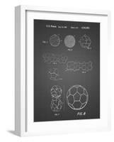 PP54-Black Grid Soccer Ball 1985 Patent Poster-Cole Borders-Framed Giclee Print