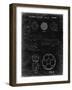 PP54-Black Grunge Soccer Ball 1985 Patent Poster-Cole Borders-Framed Giclee Print