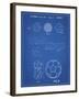 PP54-Blueprint Soccer Ball 1985 Patent Poster-Cole Borders-Framed Giclee Print