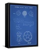 PP54-Blueprint Soccer Ball 1985 Patent Poster-Cole Borders-Framed Stretched Canvas