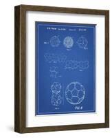 PP54-Blueprint Soccer Ball 1985 Patent Poster-Cole Borders-Framed Giclee Print