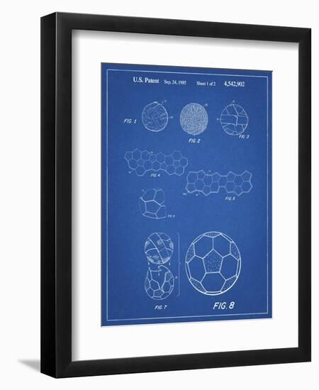 PP54-Blueprint Soccer Ball 1985 Patent Poster-Cole Borders-Framed Giclee Print