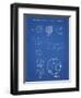 PP54-Blueprint Soccer Ball 1985 Patent Poster-Cole Borders-Framed Giclee Print