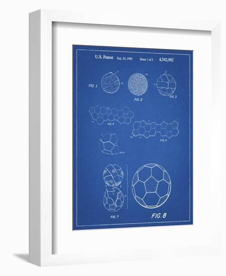 PP54-Blueprint Soccer Ball 1985 Patent Poster-Cole Borders-Framed Giclee Print