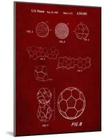 PP54-Burgundy Soccer Ball 1985 Patent Poster-Cole Borders-Mounted Giclee Print