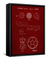 PP54-Burgundy Soccer Ball 1985 Patent Poster-Cole Borders-Framed Stretched Canvas