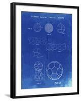 PP54-Faded Blueprint Soccer Ball 1985 Patent Poster-Cole Borders-Framed Premium Giclee Print