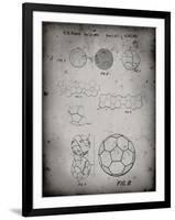 PP54-Faded Grey Soccer Ball 1985 Patent Poster-Cole Borders-Framed Giclee Print