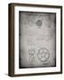 PP54-Faded Grey Soccer Ball 1985 Patent Poster-Cole Borders-Framed Giclee Print