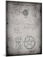 PP54-Faded Grey Soccer Ball 1985 Patent Poster-Cole Borders-Mounted Giclee Print