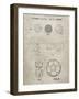 PP54-Sandstone Soccer Ball 1985 Patent Poster-Cole Borders-Framed Giclee Print