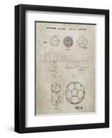 PP54-Sandstone Soccer Ball 1985 Patent Poster-Cole Borders-Framed Giclee Print