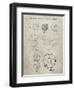 PP54-Sandstone Soccer Ball 1985 Patent Poster-Cole Borders-Framed Giclee Print