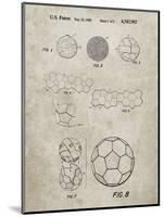 PP54-Sandstone Soccer Ball 1985 Patent Poster-Cole Borders-Mounted Giclee Print