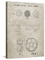 PP54-Sandstone Soccer Ball 1985 Patent Poster-Cole Borders-Stretched Canvas