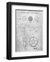 PP54-Slate Soccer Ball 1985 Patent Poster-Cole Borders-Framed Giclee Print