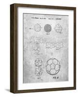 PP54-Slate Soccer Ball 1985 Patent Poster-Cole Borders-Framed Art Print