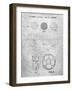 PP54-Slate Soccer Ball 1985 Patent Poster-Cole Borders-Framed Art Print