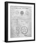 PP54-Slate Soccer Ball 1985 Patent Poster-Cole Borders-Framed Art Print