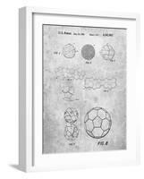 PP54-Slate Soccer Ball 1985 Patent Poster-Cole Borders-Framed Art Print