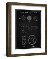 PP54-Vintage Black Soccer Ball 1985 Patent Poster-Cole Borders-Framed Giclee Print