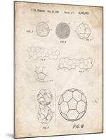 PP54-Vintage Parchment Soccer Ball 1985 Patent Poster-Cole Borders-Mounted Giclee Print