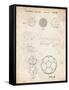 PP54-Vintage Parchment Soccer Ball 1985 Patent Poster-Cole Borders-Framed Stretched Canvas