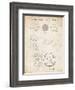 PP54-Vintage Parchment Soccer Ball 1985 Patent Poster-Cole Borders-Framed Giclee Print