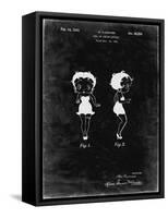 PP547-Black Grunge Betty Boop Patent Poster-Cole Borders-Framed Stretched Canvas