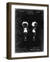 PP547-Black Grunge Betty Boop Patent Poster-Cole Borders-Framed Giclee Print