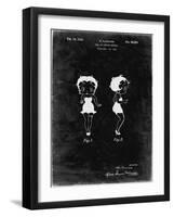 PP547-Black Grunge Betty Boop Patent Poster-Cole Borders-Framed Giclee Print