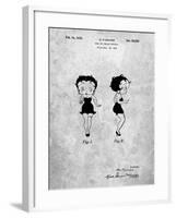 PP547-Slate Betty Boop Patent Poster-Cole Borders-Framed Giclee Print